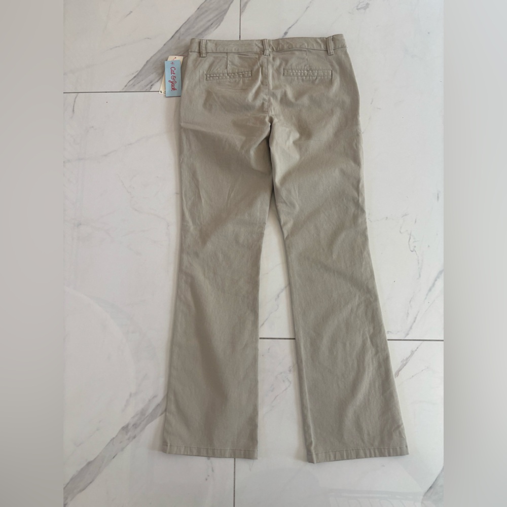 Cat & Jack Women's Beige Flare Pants - Picture 4 of 9